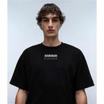 Herren Kurzarm-T-Shirt Napapijri S-Premium Ss Schwarz