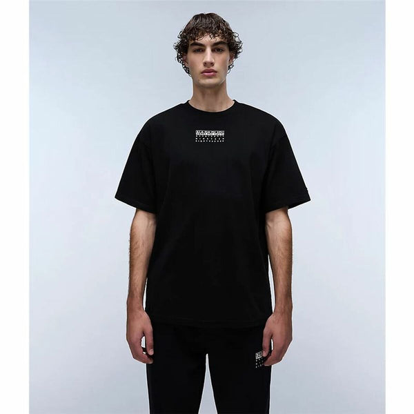 Herren Kurzarm-T-Shirt Napapijri S-Premium Ss Schwarz