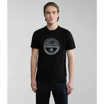 Herren Kurzarm-T-Shirt Napapijri S-Bollo Schwarz