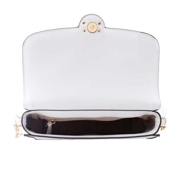 Umhängetasche Michael Kors Leida Weiß 23 x 16 x 7 cm