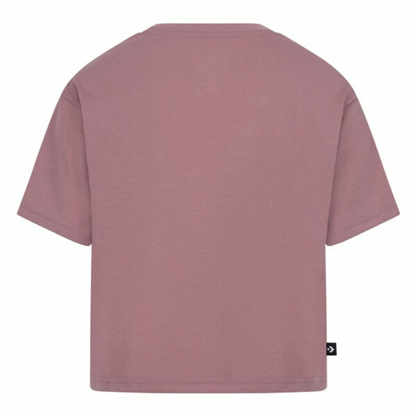 Kurzarm-T-Shirt für Kinder Converse Chuck Patch Boxy Lachsfarben