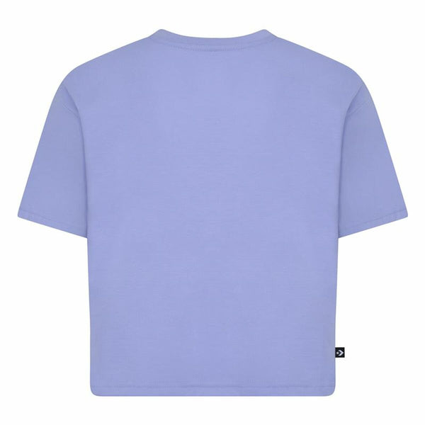 Kurzarm-T-Shirt für Kinder Converse Chuck Patch Boxy Violett