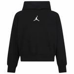 Sweatshirt mit Kapuze für Mädchen Jordan Icon Play Weiß Schwarz
