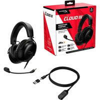 Kopfhörer mit Mikrofon Hyperx Cloud III Schwarz