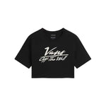 Damen Kurzarm-T-Shirt Vans GO ANYPLACE CREW CROP II Schwarz