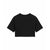 Damen Kurzarm-T-Shirt Vans GO ANYPLACE CREW CROP II Schwarz