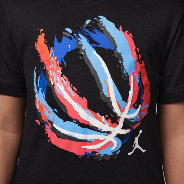Kurzarm-T-Shirt für Kinder Jordan Jdb Bball Fire Ss Schwarz