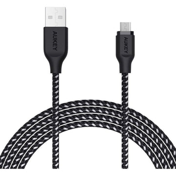USB-Kabel auf micro-USB Aukey CB-AM2 Weiß Schwarz 2 m