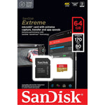 Mikro SD Speicherkarte mit Adapter SanDisk Extreme 64 GB