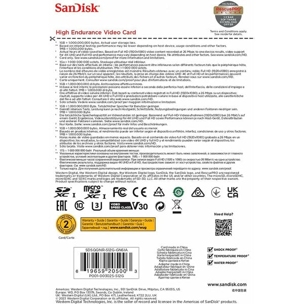 Micro SD-Karte SanDisk SDSQQNR-512G-GN6IA 512 GB