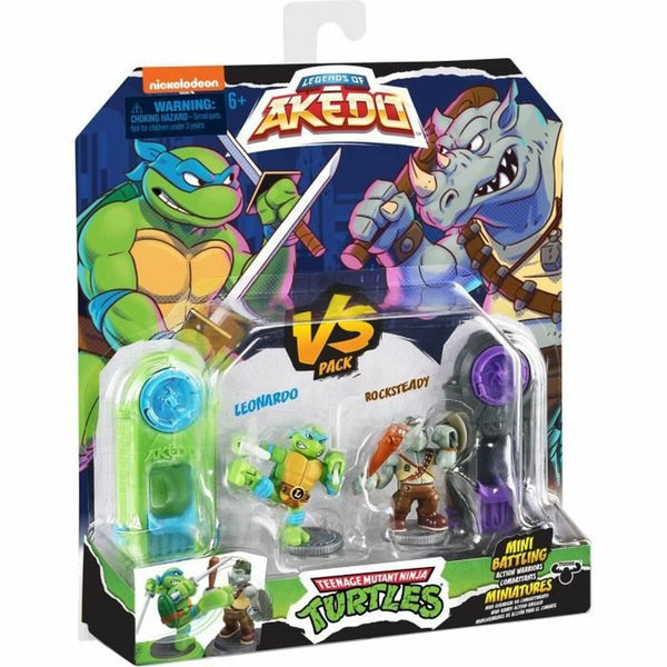 Kampffiguren Teenage Mutant Ninja Turtles Legends of Akedo: Leonardo vs Rocksteady