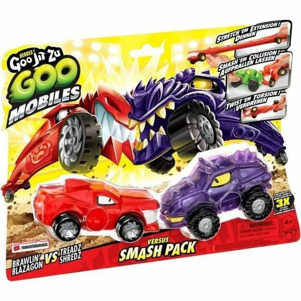 Action-Figur Moose Toys GOO MOBILES - BLAZAGON VS TREADS SHREDZ Rot