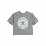 Kurzarm-T-Shirt für Kinder Converse  Chuck Patch Boxy Grau