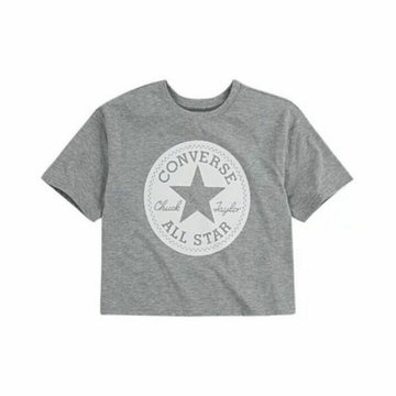 Kurzarm-T-Shirt für Kinder Converse SIG CHUCK PATCH BOXY TEE Grau