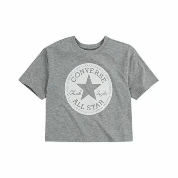 Kurzarm-T-Shirt für Kinder Converse SIG CHUCK PATCH BOXY TEE Grau