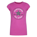 Kurzarm-T-Shirt für Kinder Converse CHUCK PATCH TEE 468992 A3J Rosa