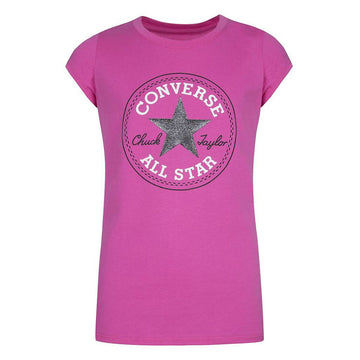 Kurzarm-T-Shirt für Kinder Converse CHUCK PATCH TEE 468992 A3J Rosa