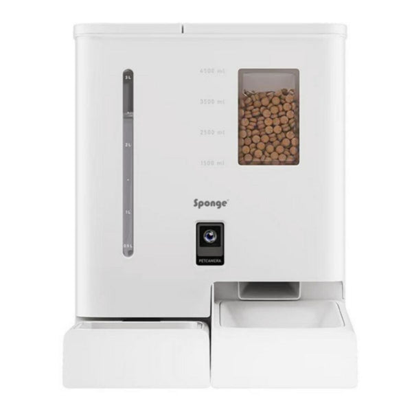 Futternapf für Katzen Sponge Weiß Schwarz Kunststoff