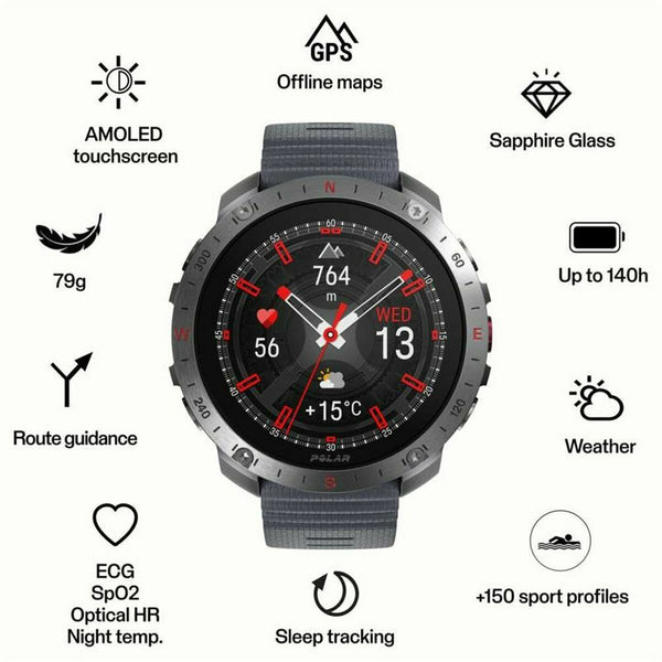 Herrenuhr Polar 900110287 Grau 1,39"