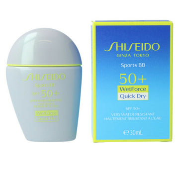 Feuchtigkeitscreme mit Farbe Sports BB Shiseido SPf 50+ Very Dark (30 ml)
