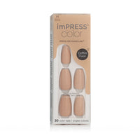 Falsche Nägel Kiss imPRESS color Nº 506 Latte (30 Stück)