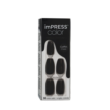 Falsche Nägel Kiss imPRESS color Schwarz 30 Stücke (30 Stück)