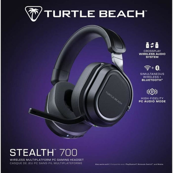 Kopfhörer mit Mikrofon Turtle Beach Stealth 700PC Schwarz