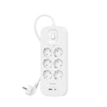 Steckerleiste mit 6 Steckdosen und Schalter Belkin Connect SRB002VF2M Weiß (2 m)