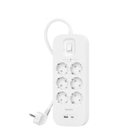 Steckerleiste mit 6 Steckdosen und Schalter Belkin Connect SRB002VF2M Weiß (2 m)