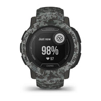 Smartwatch GARMIN Instinct 2 Camo Edition Dunkelgrau 0,9" Schwarz Graphit