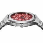 Herrenuhr D1 Milano ULTRA THIN BARN RED Schwarz Silberfarben (Ø 40 mm)