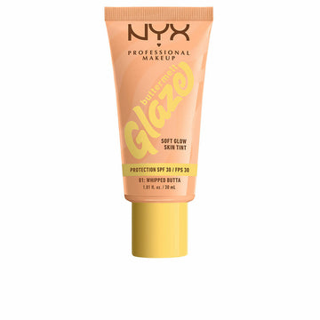 Sonnenschutz mit Farbe NYX BUTTERMELT GLAZE Nº 01-Whipped Butta Spf 30 30 ml