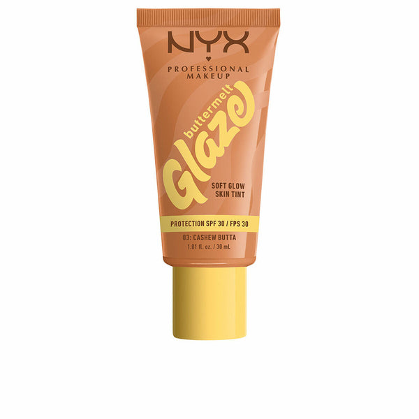 Sonnenschutz mit Farbe NYX BUTTERMELT GLAZE Nº 03-Cashew Butta Spf 30 30 ml