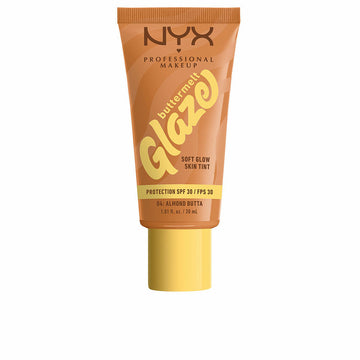 Sonnenschutz mit Farbe NYX BUTTERMELT GLAZE Nº 04-Almond Butta Spf 30 30 ml
