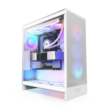 ATX Semi-Tower Gehäuse NZXT H7 Flow RGB Midi Weiß