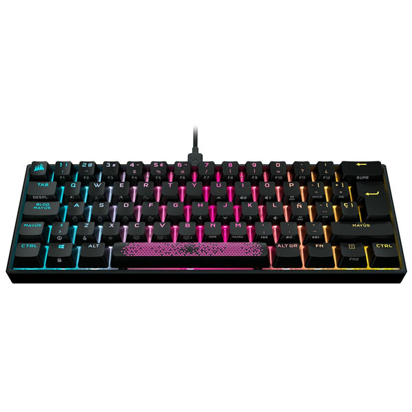 Gaming Tastatur Corsair K65 Schwarz Qwerty Spanisch