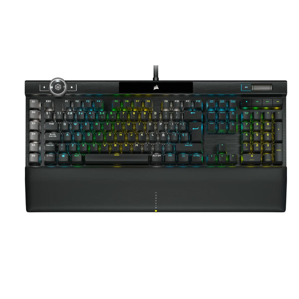 Gaming Tastatur Corsair K100 RGB Optical-Mechanical Gaming Qwerty Spanisch Schwarz