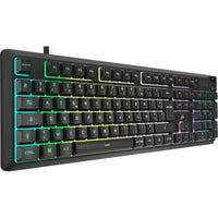 Tastatur Corsair K55 Core RGB Schwarz AZERTY