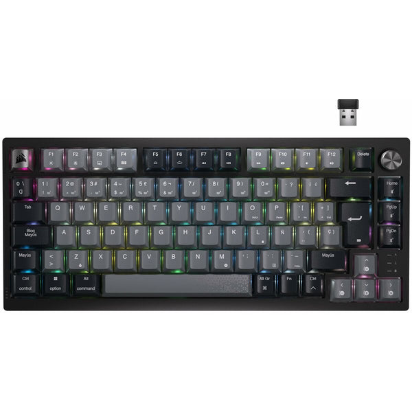 Drahtlose Tastatur Corsair K65 Plus Schwarz Qwerty Spanisch