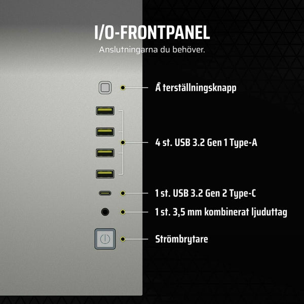 ATX Semi-Tower Gehäuse Corsair CC-9011285-WW Weiß Grau Bunt