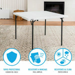Table Klapptisch Lifetime Weiß karriert Stahl Kunststoff 94 x 94 x 74 cm