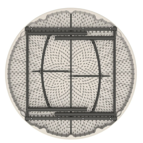 Beistelltisch Lifetime Creme 152 x 74 x 152 cm Stahl Kunststoff