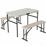 Tisch-Set mit Stühlen Lifetime Creme 106 x 61 x 74 cm