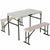 Tisch-Set mit Stühlen Lifetime Creme 106 x 61 x 74 cm