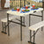 Tisch-Set mit Stühlen Lifetime Creme 106 x 61 x 74 cm