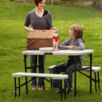 Tisch-Set mit Stühlen Lifetime Creme 106 x 61 x 74 cm