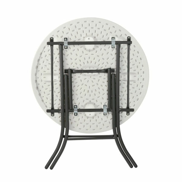 Table Klapptisch Lifetime Weiß kreisförmig Stahl Kunststoff 83 x 73,5 cm