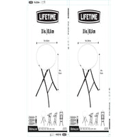 Beistelltisch Lifetime Weiß 83,5 x 73,5 x 83,5 cm Stahl Kunststoff