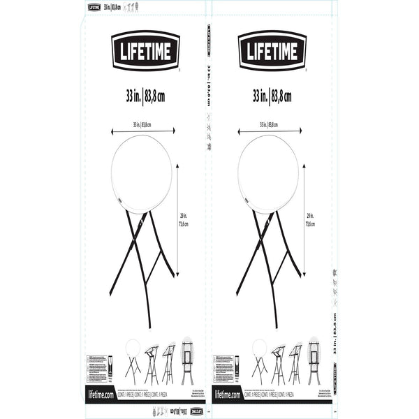 Beistelltisch Lifetime Weiß 83,5 x 73,5 x 83,5 cm Stahl Kunststoff