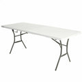 Table Klapptisch Lifetime Weiß rechteckig Stahl Kunststoff 185 x 76 x 74 cm